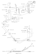 Handle  Controls Diagram and Parts List for 345FXT 2003-05 Husqvarna Brush Cutter