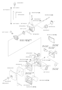 Carburetor  Air Filter Diagram and Parts List for 345FXT 2003-05 Husqvarna Brush Cutter