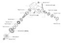 Bevel Gear Diagram and Parts List for 345FXT 2006-10 Husqvarna Brush Cutter