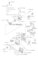 Carburetor  Air Filter Diagram and Parts List for 345FXT 2006-10 Husqvarna Brush Cutter
