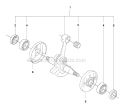 Crankshaft Diagram and Parts List for 345FXT 2010-09 Husqvarna Brush Cutter