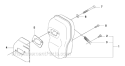 Muffler Diagram and Parts List for 345FXT 2010-09 Husqvarna Brush Cutter