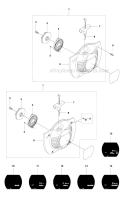 Starter Diagram and Parts List for 345FXT 2010-09 Husqvarna Brush Cutter