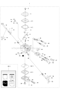 Carburetor Diagram and Parts List for 345FXT 2010-09 Husqvarna Brush Cutter