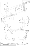 Throttle Controls Diagram and Parts List for 345FXT 2011-02 Husqvarna Brush Cutter