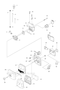 Carburetor  Air Filter Diagram and Parts List for 345FXT 2011-02 Husqvarna Brush Cutter
