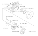 Clutch Diagram and Parts List for 345FX 2003-05 Husqvarna Brush Cutter