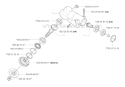 Bevel Gear Diagram and Parts List for 345FX 2004-08 Husqvarna Brush Cutter