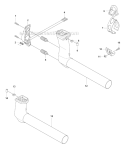 Tower Diagram and Parts List for 345FX 2008-05 Husqvarna Brush Cutter