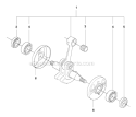 Crankshaft Diagram and Parts List for 345FX 2010-09 Husqvarna Brush Cutter
