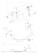 Throttle Controls 1 Diagram and Parts List for 345FX 2010-09 Husqvarna Brush Cutter