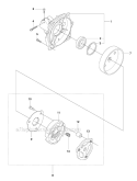 Clutch Diagram and Parts List for 345FX 2010-09 Husqvarna Brush Cutter