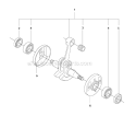 Crankshaft Diagram and Parts List for 345FX 2011-02 Husqvarna Brush Cutter