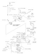 Carburetor  Air Filter Diagram and Parts List for 345RX 2004-08 Husqvarna Brush Cutter