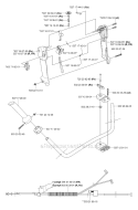 Handle  Controls Diagram and Parts List for 345RX 2006-10 Husqvarna Brush Cutter