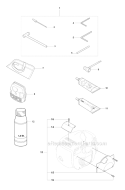Accessories 1 Diagram and Parts List for 345RX 2008-05 Husqvarna Brush Cutter