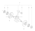 Crankshaft Diagram and Parts List for 345RX 2008-05 Husqvarna Brush Cutter