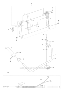 Throttle Controls 1 Diagram and Parts List for 345RX 2008-05 Husqvarna Brush Cutter