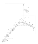 Bevel Gear Diagram and Parts List for 345RX 2008-05 Husqvarna Brush Cutter