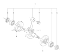 Crankshaft Diagram and Parts List for 345RX 2010-09 Husqvarna Brush Cutter