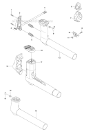 Suspension Diagram and Parts List for 345RX 2010-09 Husqvarna Brush Cutter