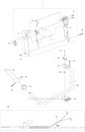 Throttle Controls Diagram and Parts List for 345RX 2011-02 Husqvarna Brush Cutter