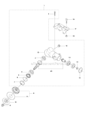 Bevel Gear Diagram and Parts List for 345RX 2011-02 Husqvarna Brush Cutter