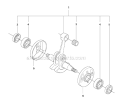 Crankshaft Diagram and Parts List for 345RX 2011-02 Husqvarna Brush Cutter