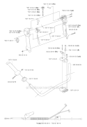 Handle  Controls Diagram and Parts List for 345R 2003-05 Husqvarna Brush Cutter