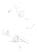 Ignition System Diagram and Parts List for 345R 2008-05 Husqvarna Brush Cutter
