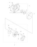 Clutch Diagram and Parts List for 345R 2008-05 Husqvarna Brush Cutter