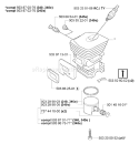 Page J Diagram and Parts List for 345E 345 E 2005-05 Husqvarna Chainsaw