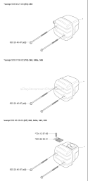 Page H Diagram and Parts List for 345E 345 E 2006-06 Husqvarna Chainsaw