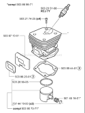 Page L Diagram and Parts List for 346XP 346 XP 2001-06 Husqvarna Chainsaw