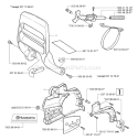 Page C Diagram and Parts List for 346XP 346 XP 2001-06 Husqvarna Chainsaw