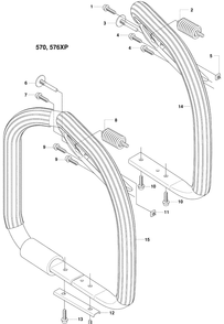 Handle Diagram and Parts List for 570EPA 2009-01 Husqvarna Chainsaw