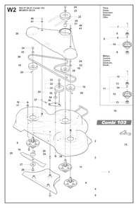 103cm Cutting Deck Diagram and Parts List for R15-V2AWD (965200901)(2008-01) Husqvarna Lawn Tractor