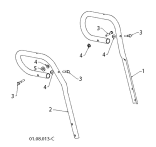 Handle 5 Diagram and Parts List for 5524ST (96191001612)(2012-08) Husqvarna Snow Blower