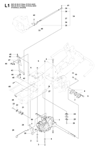 Hydraulic Pump - Motor 2 Diagram and Parts List for R15-V2AWD 2008-01 Husqvarna Lawn Tractor