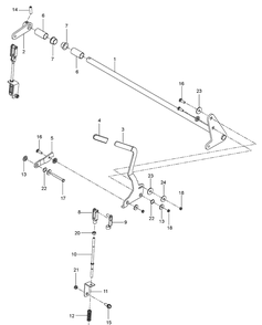 Parking Brake Diagram and Parts List for P-ZT26BF (96661370102)(2012-06) Husqvarna Lawn Mower