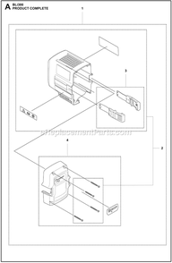 Battery Diagram and Parts List for BLI300  Husqvarna Lawn Tractor Accessories