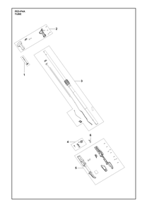 Tube Diagram and Parts List for PE5-P4A  Husqvarna Pole Saw