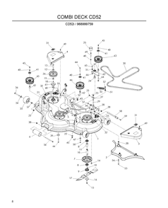 Part Location Diagram of 539113343 Husqvarna BELT, DECK