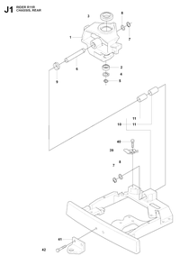 Transmission 3 Diagram and Parts List for R11R (966830401)(2009-04) Husqvarna Lawn Tractor