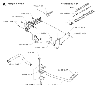 Part Location Diagram of 531007827 Husqvarna 