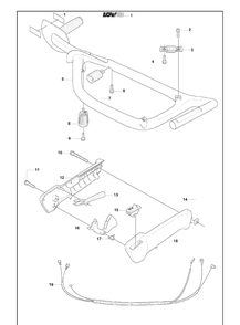 Handle And Controls Diagram and Parts List for 325HS75 (X-SERIES)(2008-05) Husqvarna Hedge Trimmer