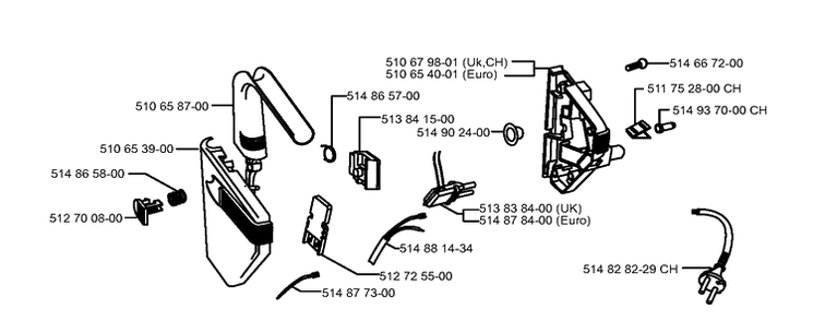 Electrical 8 Diagram and Parts List for 43EL ROYAL Husqvarna Lawn Mower