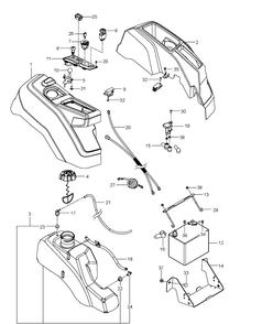 Ignition System Diagram and Parts List for Z248F (96795390100)(2018-10) Husqvarna Lawn Mower