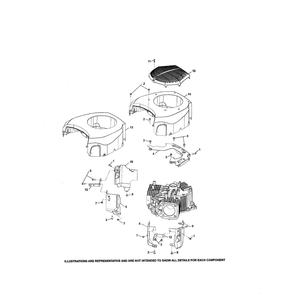 Engine >> Blower Housing Diagram and Parts List for 96043020300  Husqvarna Lawn Tractor
