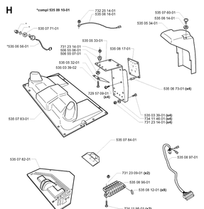 Charging Station 2 Diagram and Parts List for G1 1998-2003 Husqvarna Lawn Mower